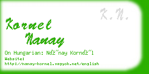 kornel nanay business card